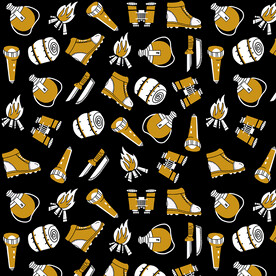 野外探险工具小图标设计