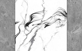 格栅背景墙新中式大理石壁画