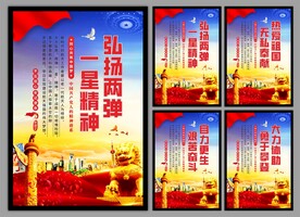 两弹一星精神党建海报
