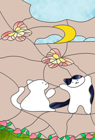 高清分层彩绘玻璃打印图