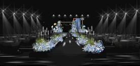 白蓝色木架婚礼