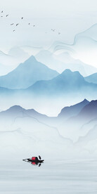 蓝色 轻奢意境玄关 TIF分层