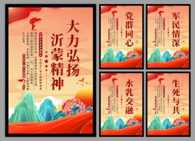 沂蒙精神党建海报