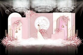 粉色婚礼背景