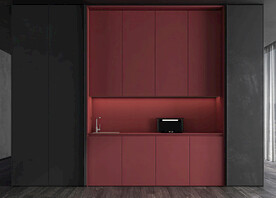 现代轻奢厨房背景墙