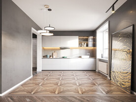 现代厨房背景墙