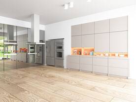 现代极简 轻奢厨房 空场景