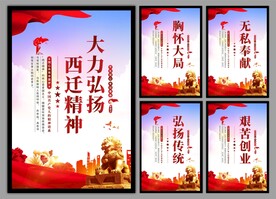 弘扬西迁精神党建海报