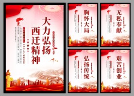 弘扬西迁精神党建海报