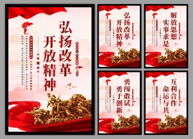 改革开放精神党建海报