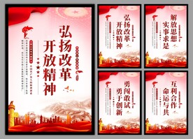 改革开放精神党建海报