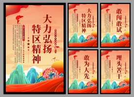 弘扬特区精神党建海报