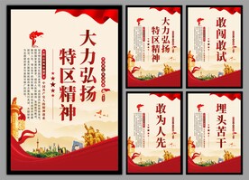 弘扬特区精神党建海报