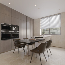 简洁餐厅空间区域效果