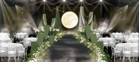 新月主题婚礼舞台