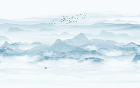 新中式水墨山水画