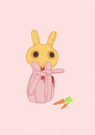 粉色兔子插画