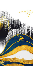 高清 中式简约玄关 TIF分层