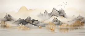 装饰山水画