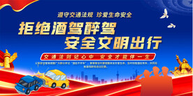拒绝酒驾宣传展板