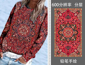 大牌红色腰果方巾