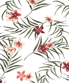 白底花 彩图剪裁 下载四方连续