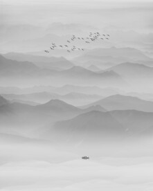 意境水墨山水画