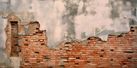 复古斑驳红砖水泥墙背景墙壁画