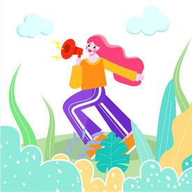 通知小喇叭人物