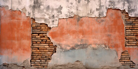 复古斑驳红砖水泥墙背景墙壁画