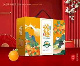 橙子包装 脐橙礼盒