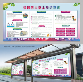 校园防火安全知识宣传展板