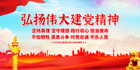 建党精神展板