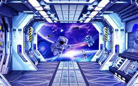 太空宇航员背景墙