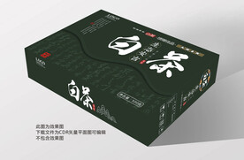 白茶礼盒平面展开图
