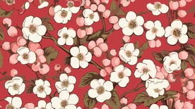 植物花卉四方连续花纹