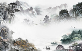 现代 高档人气山水 TiF分层