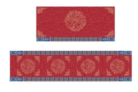 中式婚礼舞台背景地贴