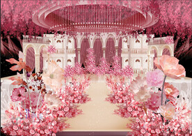 粉色城堡婚礼效果图