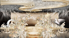 香槟色城堡婚礼效果图