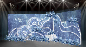 蓝色婚礼迎宾区效果图