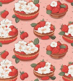 小饼干甜品糕点四方连续花纹