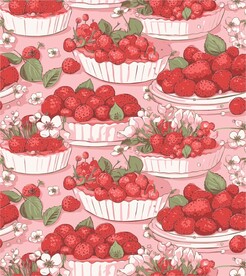 草莓化妆品包装素材矢量图