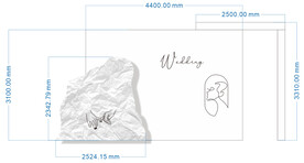 欧式婚礼舞台背景板