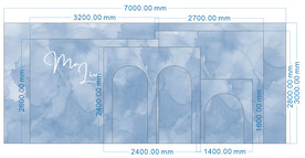 欧式婚礼舞台背景板