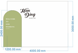 婚礼迎宾区背景板