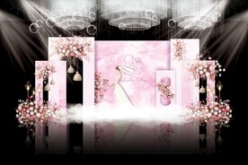 粉色婚礼效果图