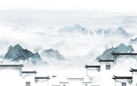 人气 意境客厅山水 TiF分层