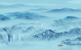 大气 意境客厅山水 TiF分层