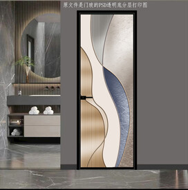 高清分层透明底平开门打印衅